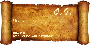 Ochs Ilka névjegykártya